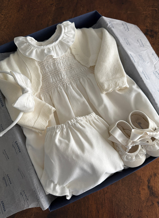 Abito Velluto Con Smock