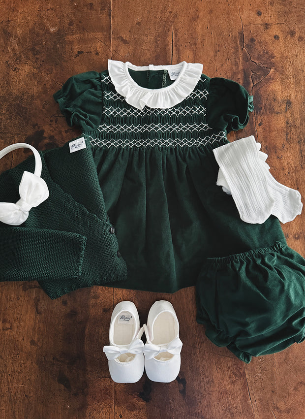 Abito Velluto Con Smock