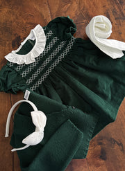 Abito Velluto Con Smock