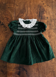 Abito Velluto Con Smock