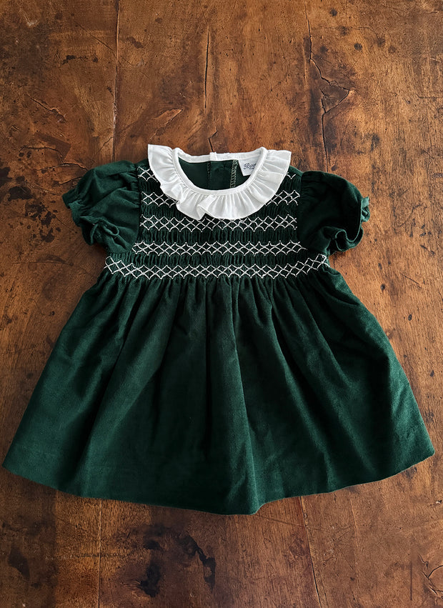 Abito Velluto Con Smock