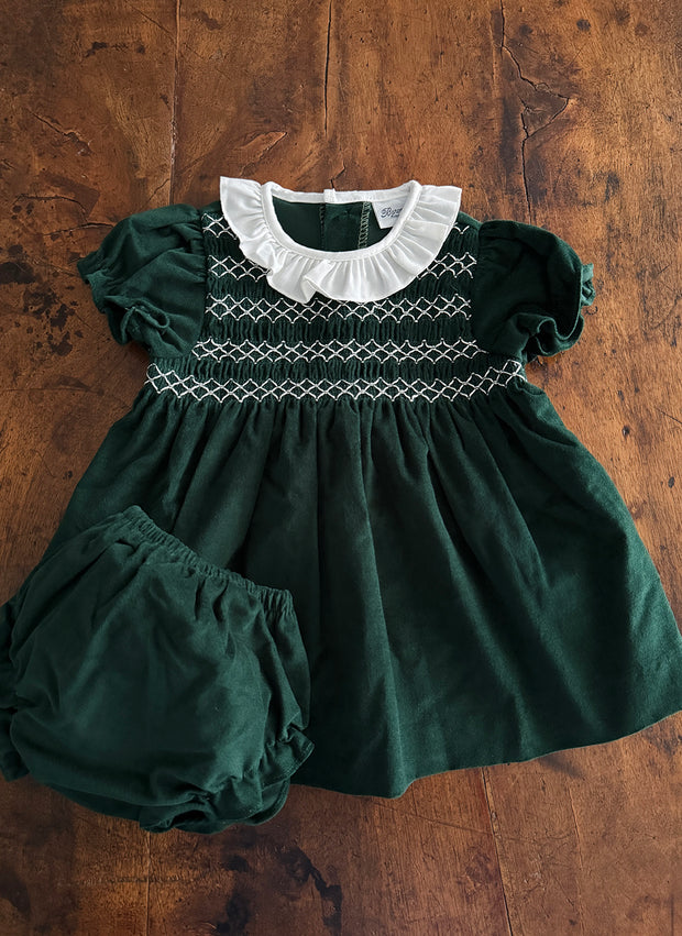 Abito Velluto Con Smock