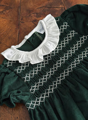 Abito Velluto Con Smock