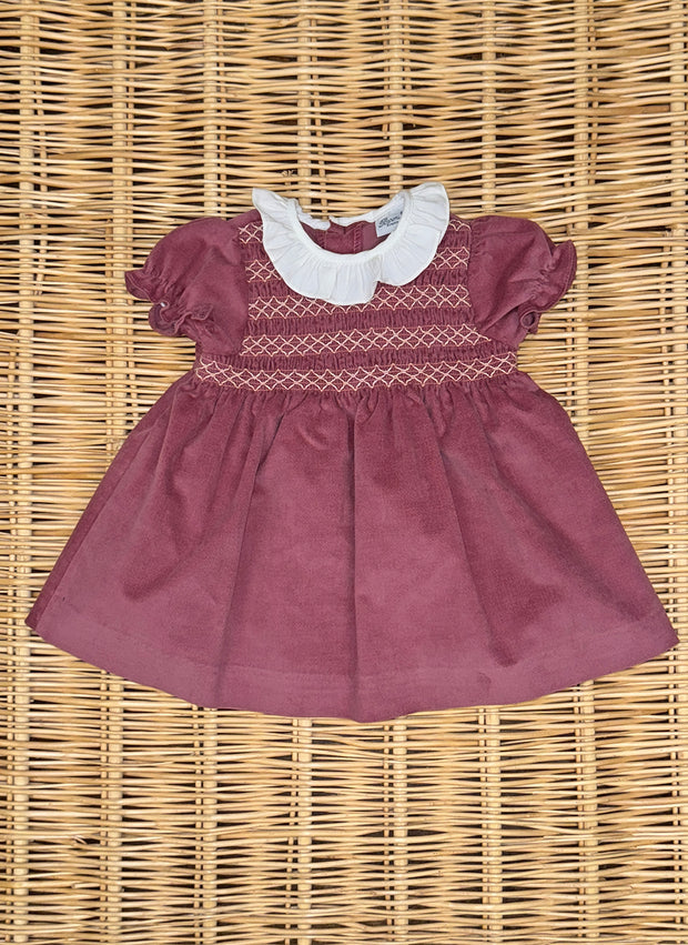 Abito Velluto Con Smock