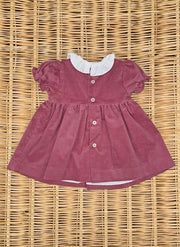 Abito Velluto Con Smock