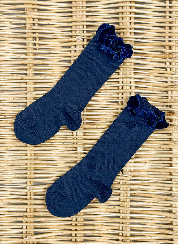 Velvet Rouche Warm Cotton Socks