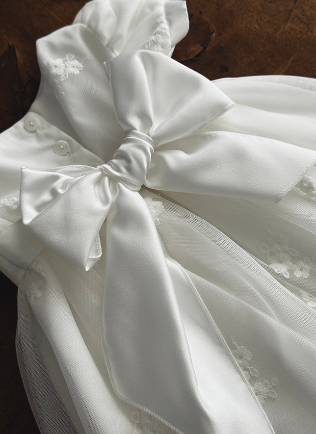 Abito Battesimale In Organza e Pizzo