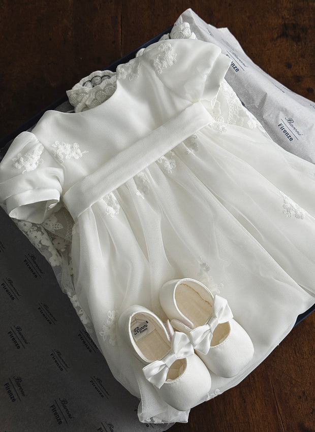 Abito Battesimale In Organza e Pizzo