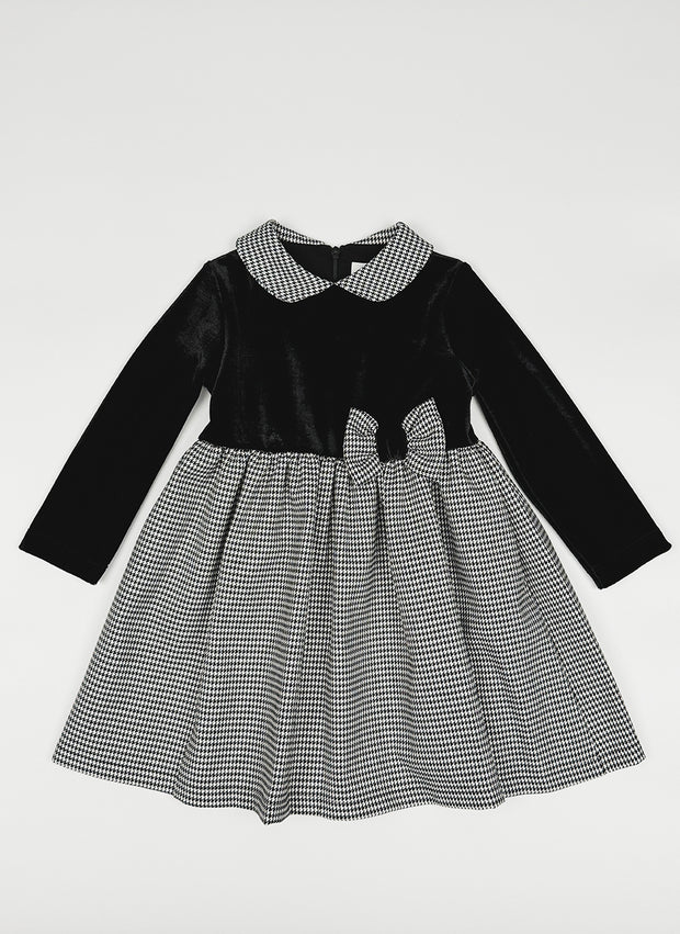 VESTITO IN VELLUTO CON GONNA PIE DE PULL