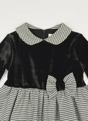 VESTITO IN VELLUTO CON GONNA PIE DE PULL