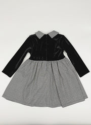 VESTITO IN VELLUTO CON GONNA PIE DE PULL