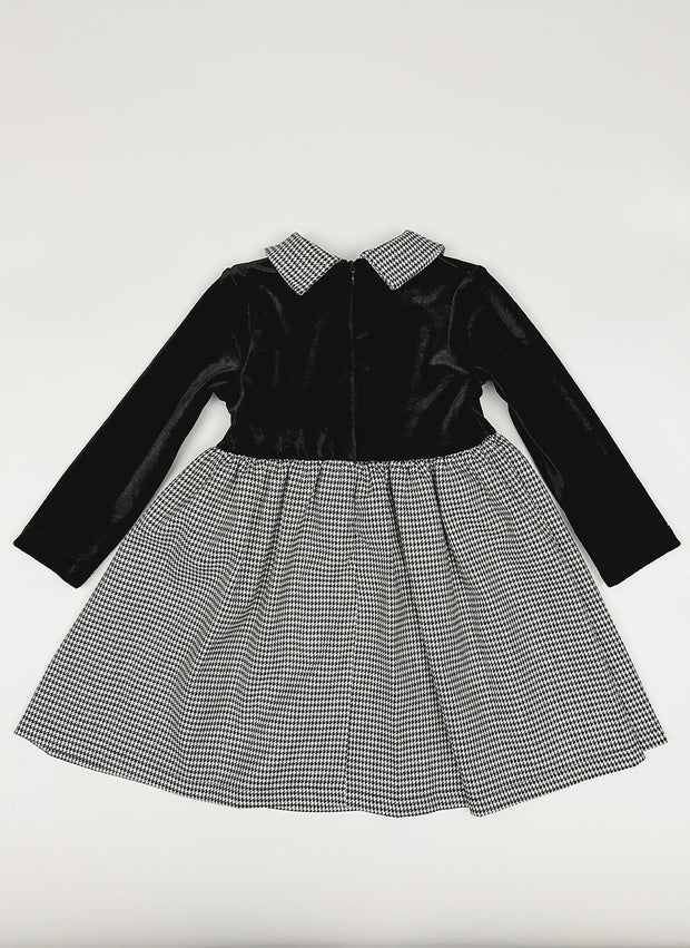 VESTITO IN VELLUTO CON GONNA PIE DE PULL