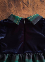 VESTITO IN CINIGLIA CON GONNA SCOZZESE