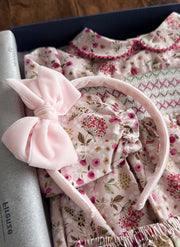 Long Sleeve Flower Smock Dress