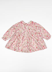 Long Sleeve Flower Smock Dress