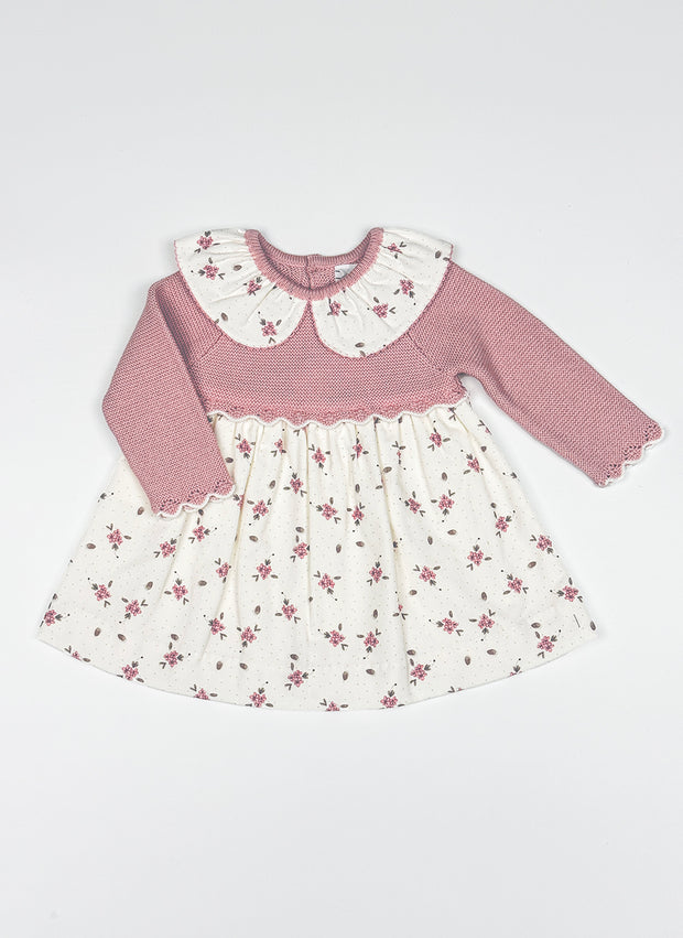 Knitted Wool Flowers Dress