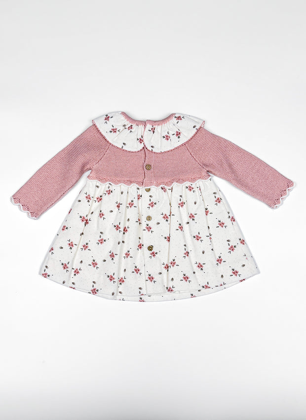 Knitted Wool Flowers Dress