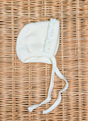 Bonnet With Velvet Ribbon