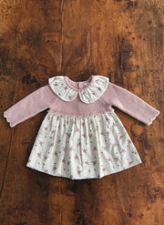 Knitted Wool Flowers Dress