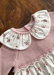 Knitted Wool Flowers Dress