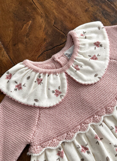 Knitted Wool Flowers Dress