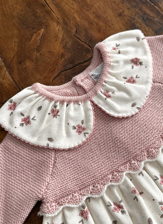 Knitted Wool Flowers Dress