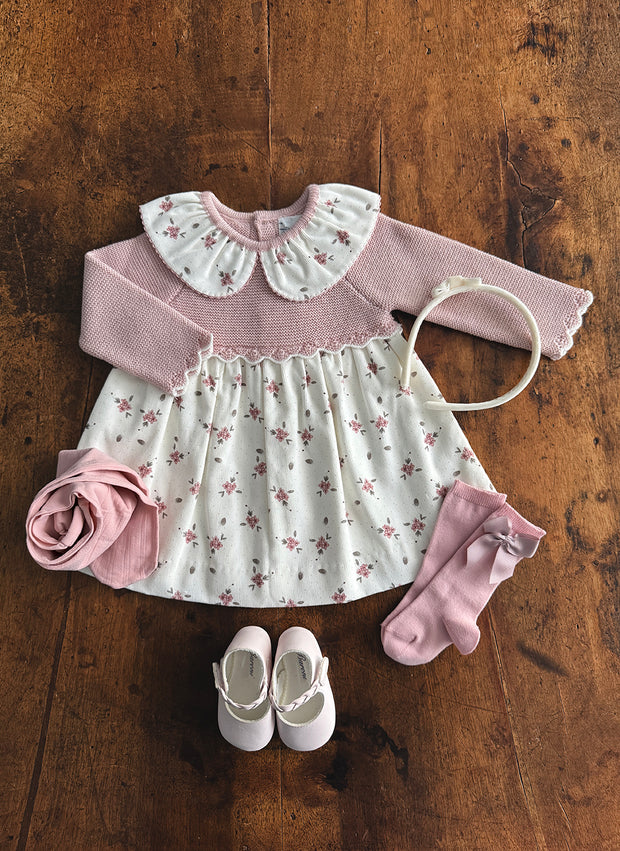 Knitted Wool Flowers Dress