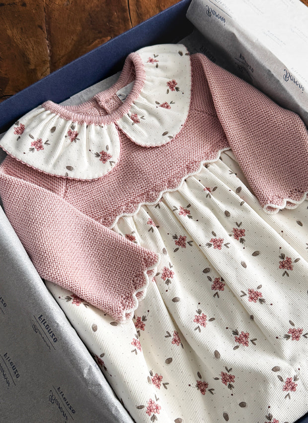 Knitted Wool Flowers Dress