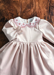 Velvet Embroidered Collar Dress