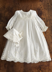 Lace Christening/Presentation Dress With Dots
