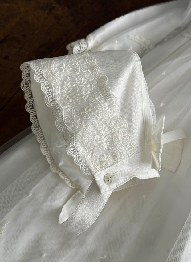 Lace Christening/Presentation Dress With Dots