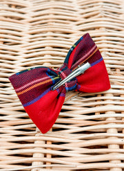 Tartan Big Bow Clip