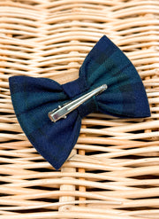 Tartan Big Bow Clip