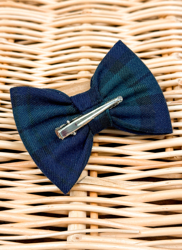 Tartan Big Bow Clip