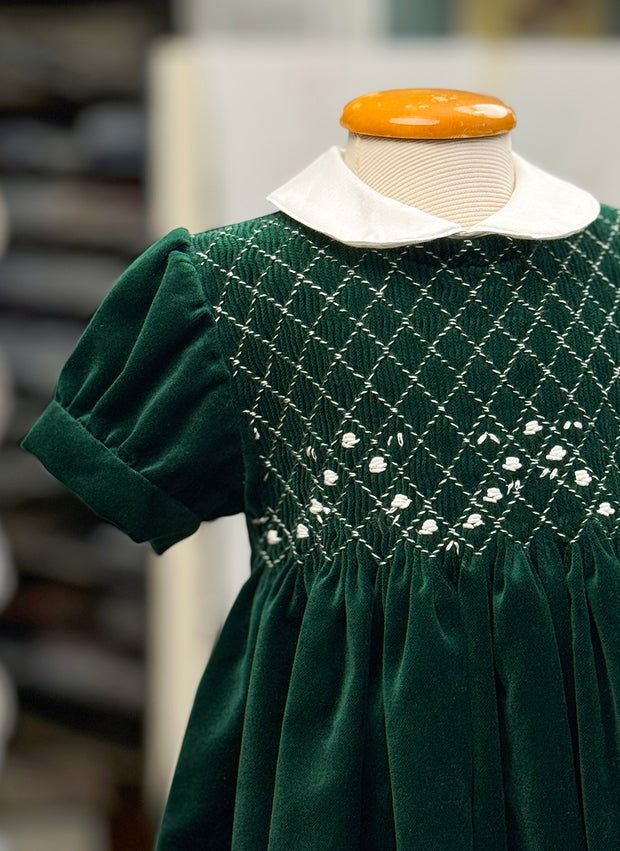 Handmade Smock Velvet Dress – Baroni Firenze Handmade Smock Velvet Dress – Baroni Firenze