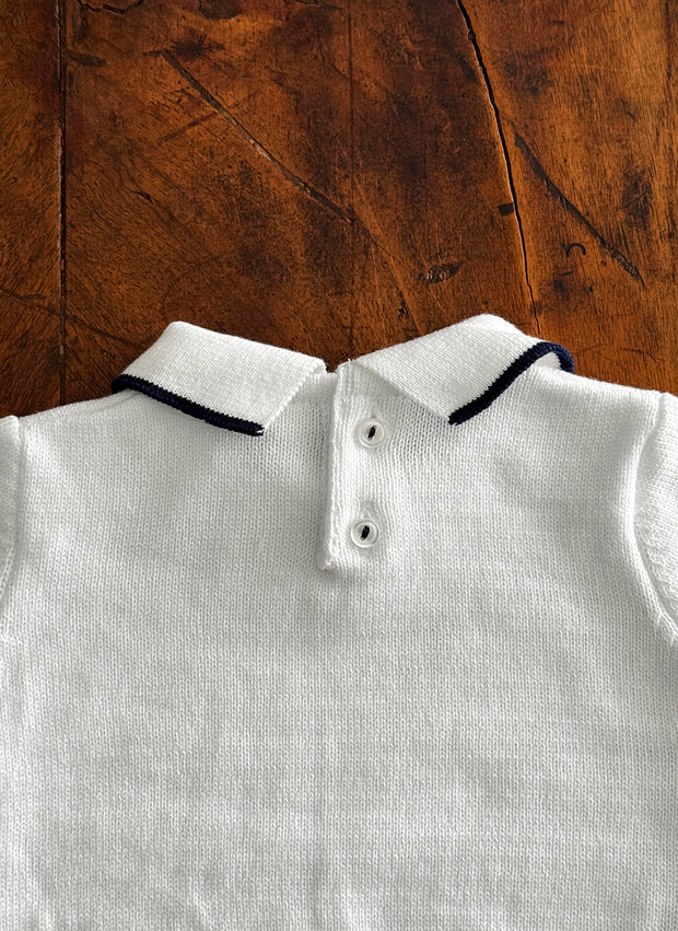 Set Due Pezzi a Righe in Maglia di Puro Cotone