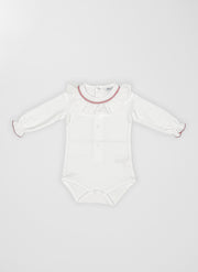 Rouche Collar Bodysuit - Bordeaux