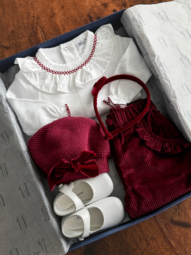 Rouche Collar Bodysuit - Bordeaux
