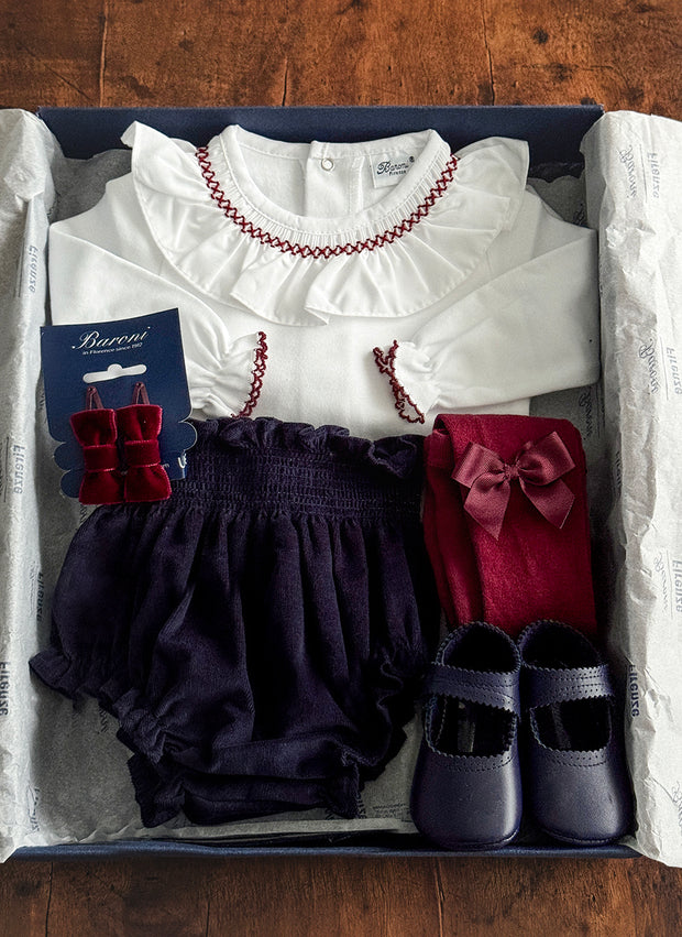 Rouche Collar Bodysuit - Bordeaux