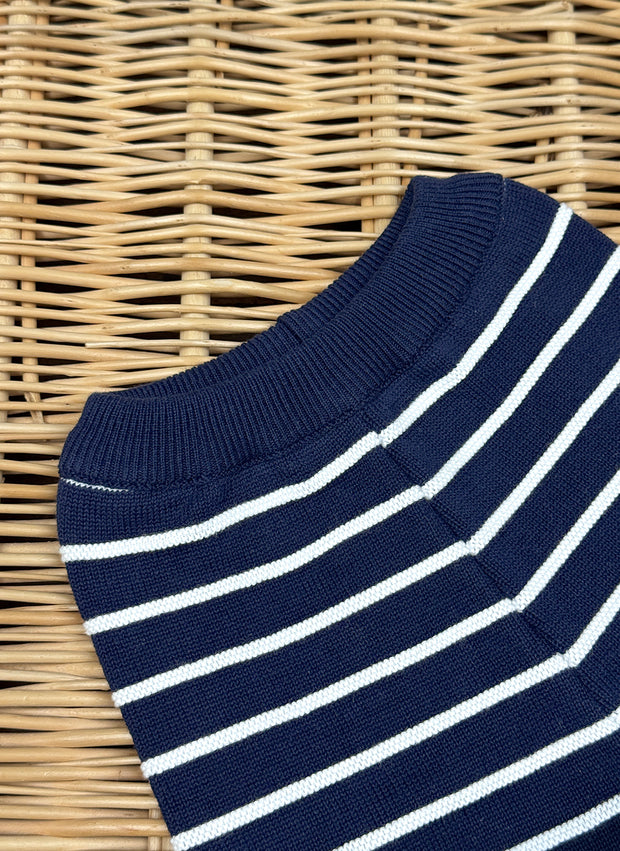 Set Due Pezzi a Righe in Maglia di Puro Cotone