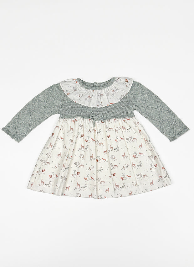 Knitted dress for baby girl