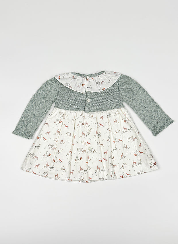 Knitted dress for baby girl