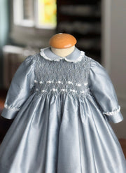 Celebration Dress for Girl With Smock - Handmade