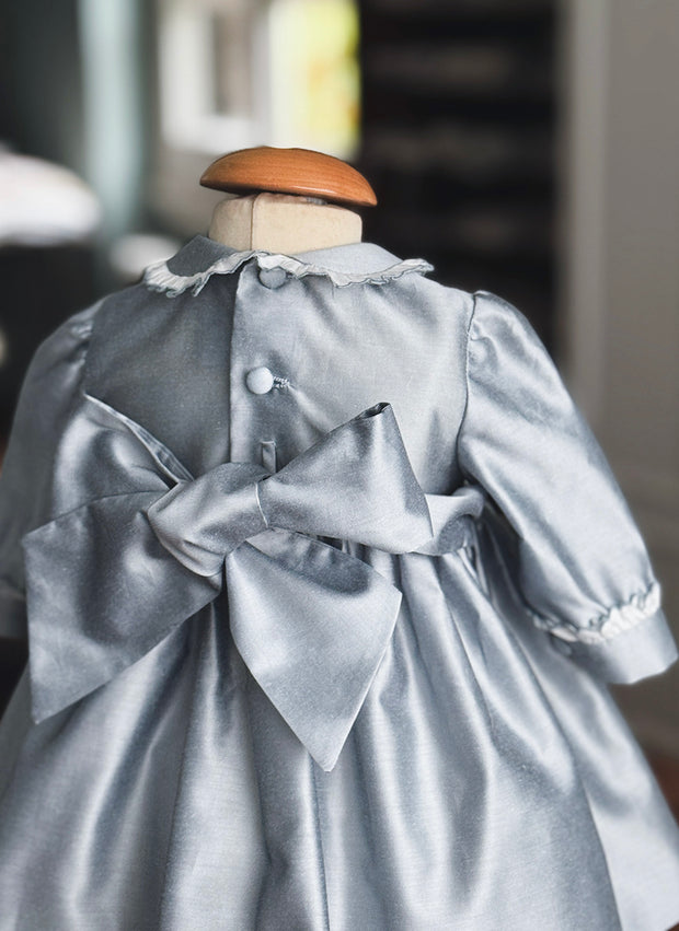 Celebration Dress for Girl With Smock - Handmade