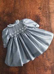 Celebration Dress for Girl With Smock - Handmade