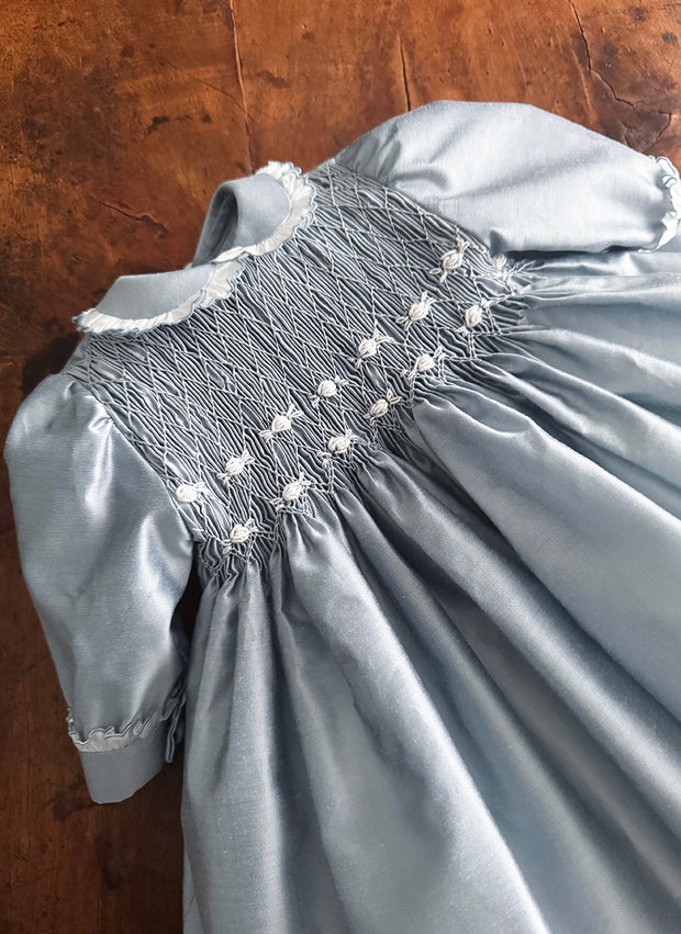 Celebration Dress for Girl With Smock - Handmade