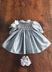 Celebration Dress for Girl With Smock - Handmade