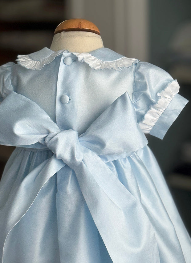 Celebration Dress for Girl With Smock - Handmade