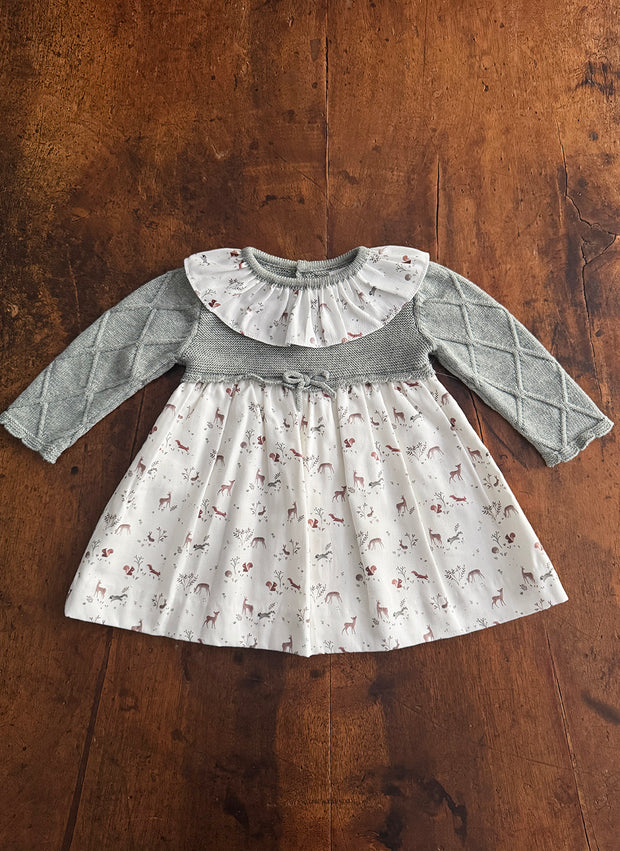 Knitted dress for baby girl