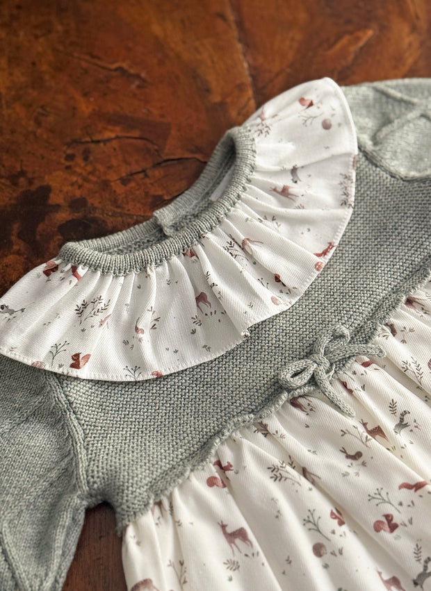 Knitted dress for baby girl